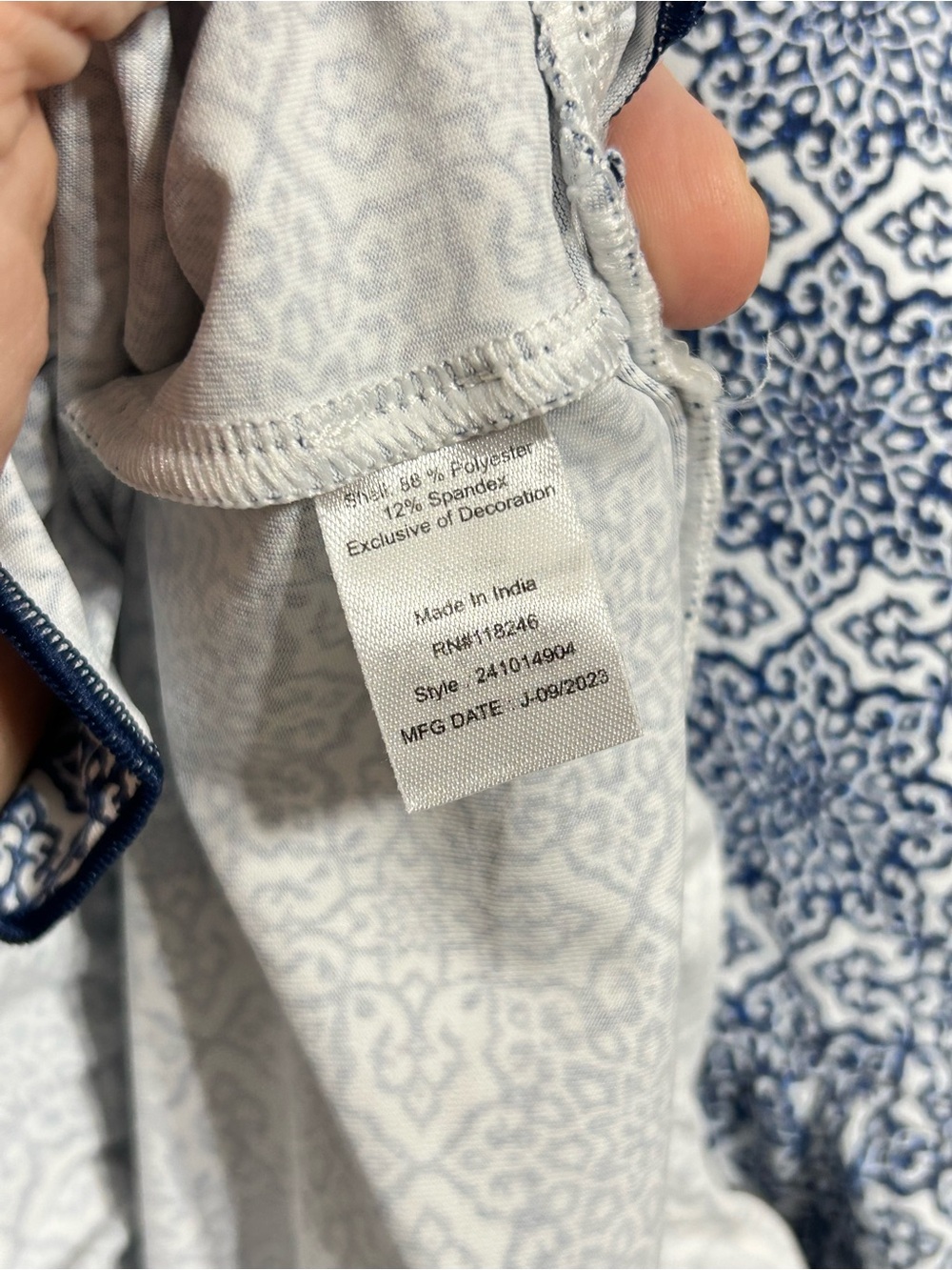 Cabana Life & Talbots Byron Bay Ruffle Tunic Coverup Mosaic Tile - Picture 9 of 11